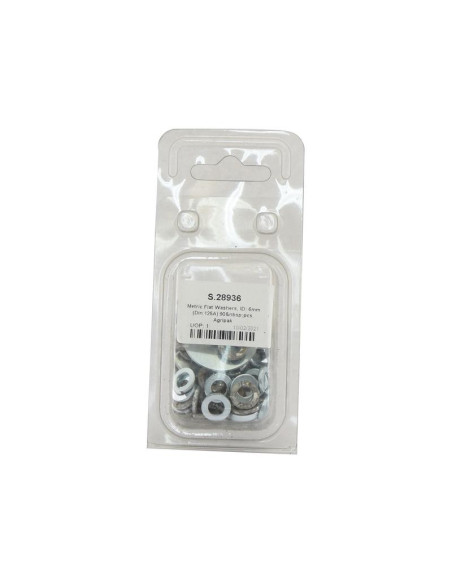 Arandela, D.I.: 6mm (Din 125A) 90 pzas. Blister
