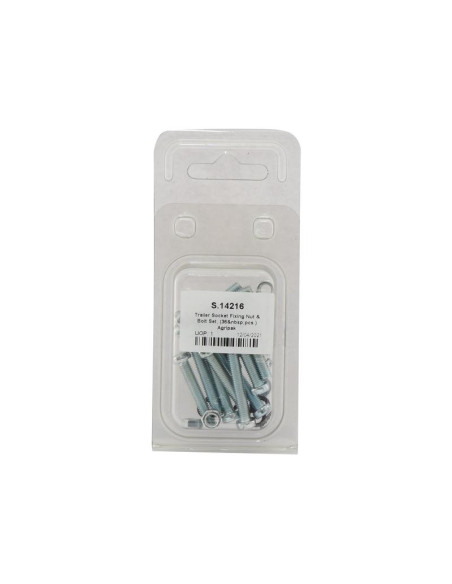 Enchufe Remolque con Tornillo de Fijación, (36 pzas.) Blister