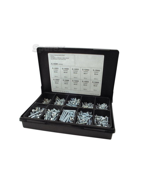 Surtido Tornillo y Tuerca para Techos, Tamaño: M5 - M8 x 25 - 50mm