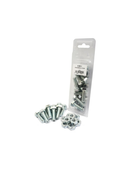 Tornillo Métrica, Tamaño: M10 x 30mm (Din 933, 934) Resistencia a la tracción: 8.8.