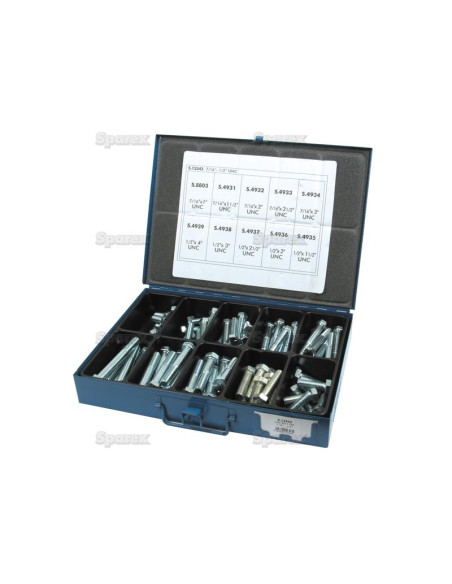 Tornillo Pulgadas, Tamaño: 7/16 - 1/2'' x 1 - 4'' UNC (Din 931/933) Resistencia a la tracción: 8.8.