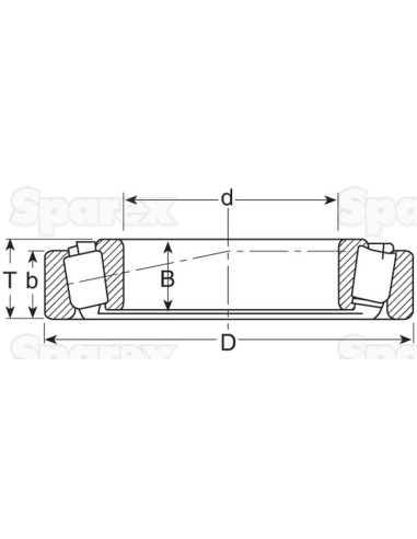 Sparex Rodamiento Rodillo (2580/2523)