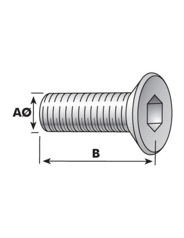 Tornillos Cabeza Avellanada, Tamaño: 6 x 10mm...