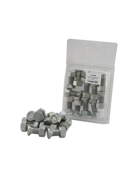 Tornillo Y Tuerca Cabeza Redonda - M14 x 35mm, Resistencia a la tracción 8.8 (12 pzas. Blister)