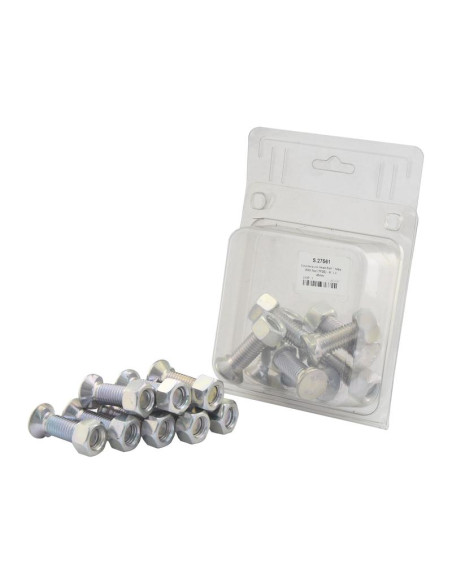 Tornillo Y Tuerca Cabeza Redonda - M14 x 45mm, Resistencia a la tracción 8.8 (8 pzas. Blister)