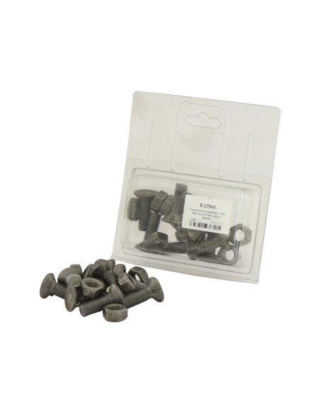 Tornillo y Tuerca con Tetón - M10 x 30mm, Resistencia a la tracción 8.8 (8 pzas. Blister)