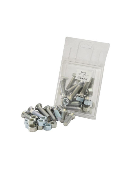 Tornillo y Tuerca con Tetón - M12 x 45mm, Resistencia a la tracción 8.8 (12 pzas. Blister)