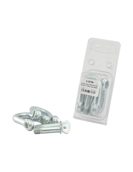 Grillete D Con Tornillo, Ø pasador10mm x 18mm Anchura de mordaza (2 pzas. Blister)