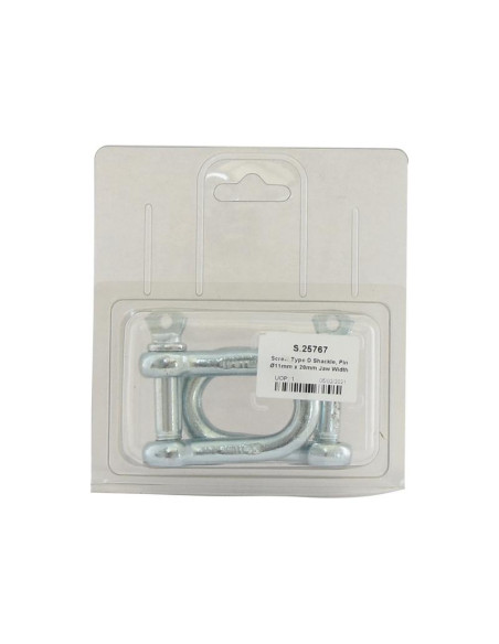 Grillete D Con Tornillo, Ø pasador11mm x 20mm Anchura de mordaza (2 pzas. Blister)