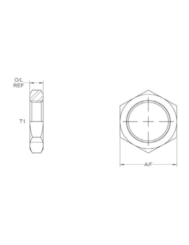 Adaptador Tuerca Autoblocante, Tamaño: 1/4'' BSP.