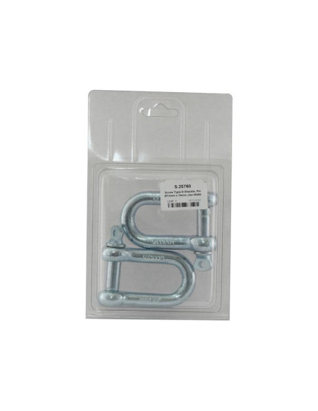 Grillete D Con Tornillo, Ø pasador12mm x 24mm Anchura de mordaza (2 pzas. Blister)