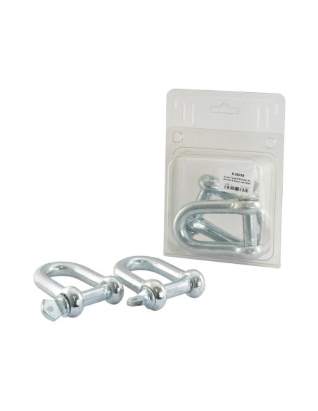 Grillete D Con Tornillo, Ø pasador16mm x 30mm Anchura de mordaza (2 pzas. Blister)