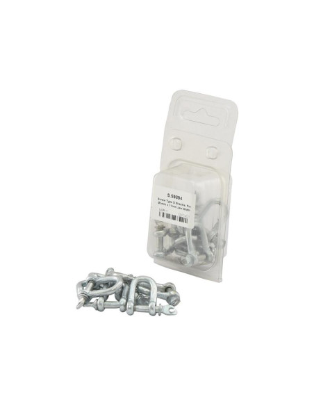 Grillete D Con Tornillo, Ø pasador5mm x 11mm Anchura de mordaza (3 pzas. Blister)