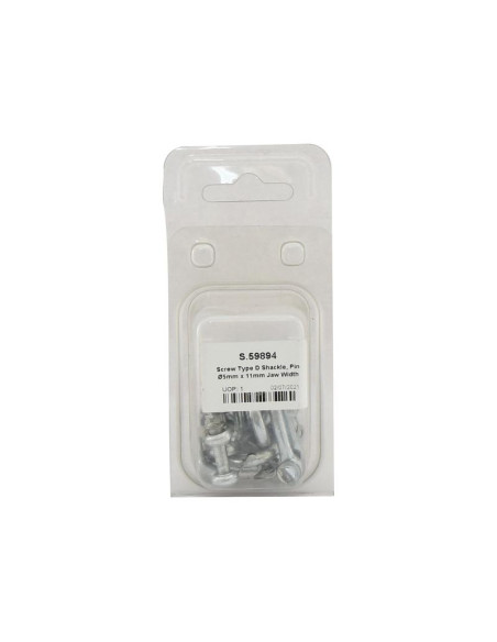 Grillete D Con Tornillo, Ø pasador5mm x 11mm Anchura de mordaza (3 pzas. Blister)