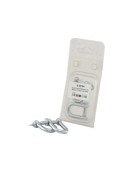 Grillete D Con Tornillo, Ø pasador6mm x 12mm Anchura de mordaza (2 pzas. Blister)