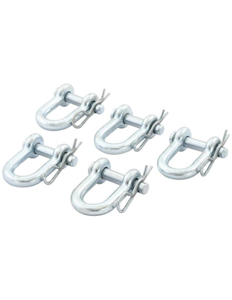 Grillete D, Ø pasador10mm, Anchura de mordaza: 18mm