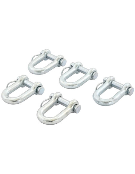 Grillete D, Ø pasador11mm, Anchura de mordaza: 22mm