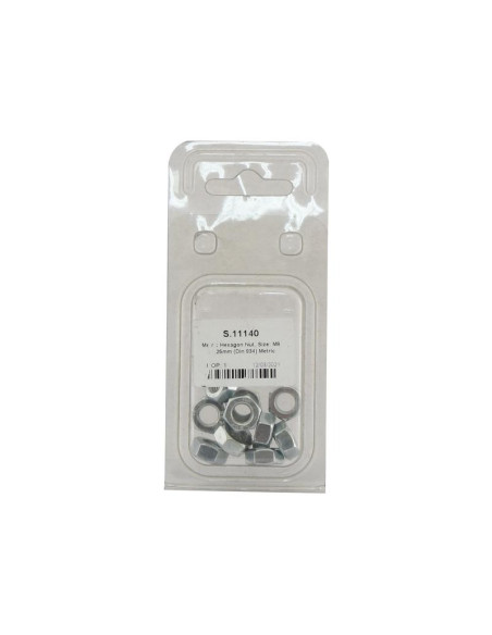 Tuerca Hexagonal Métrica, Tamaño: M8 x 1.25mm (Din 934) Metric Coarse