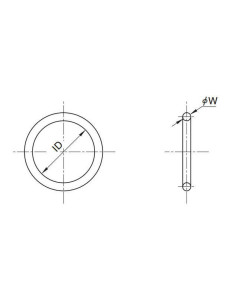 Junta Tórica 1/8'' x 1'' (BS214) 70 º 2
