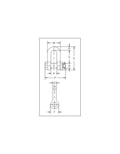 Grillete de cadena tipo tornillo G2150 - SWL: 8...