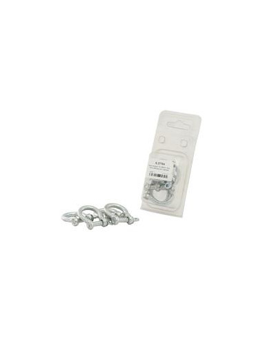 Grillete Lira Con Tornillo, Ø pasador6mm, Tamaño: 6mm (4 pzas. Blister)