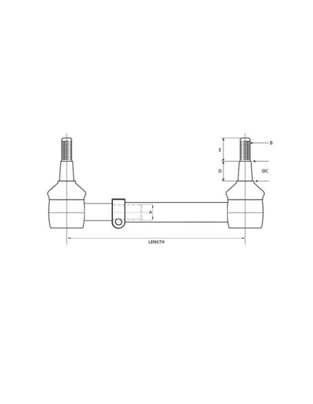 Conjunto Rótula, Longitud: 1480mm