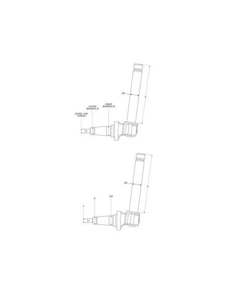Mangueta Dcha/Izda - Máximo Espacio (Eje Delantero Ajustable. Recto)
