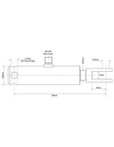 Cilindro Desplazamiento Freno - 20mm