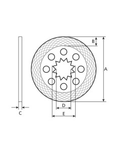 Disco de Fricción de Freno. D.E. 343mm 2