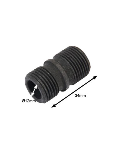 Conector hidráulico (Longitud total: 34mm)