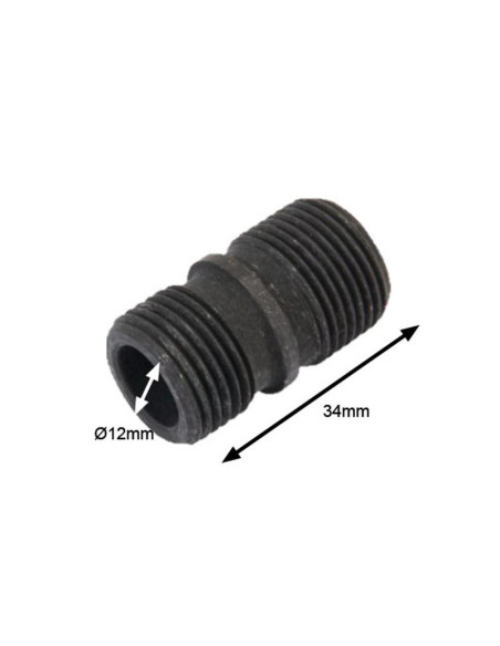 Conector hidráulico (Longitud total: 34mm)