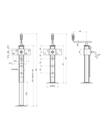 Soporte Remolque 1000Kg