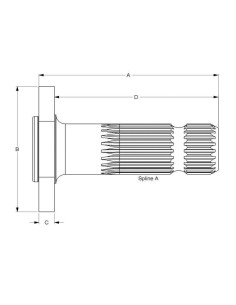 Eje de salida de PTO 2