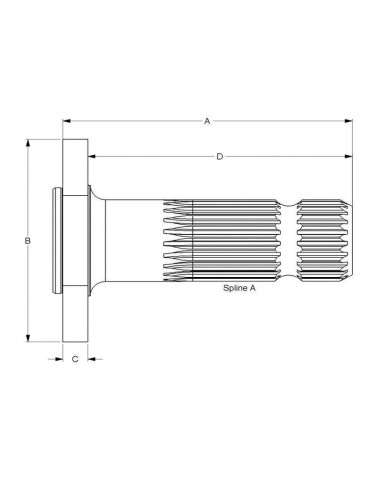 Eje de salida de PTO