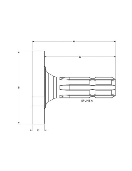 Eje de salida de PTO