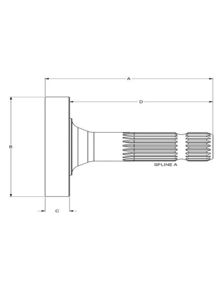 Eje de salida de PTO