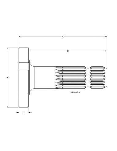 Eje de salida de PTO
