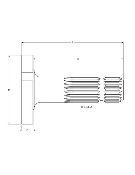 Eje de salida de PTO