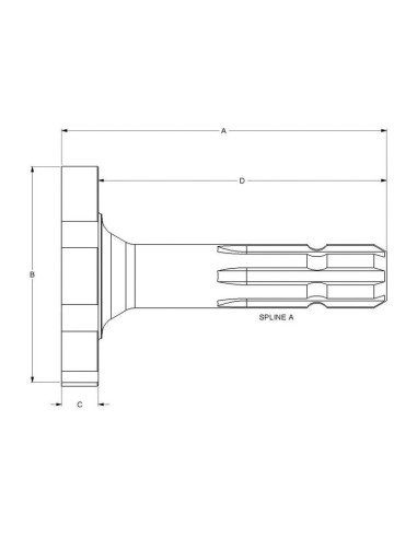 Eje de salida de PTO
