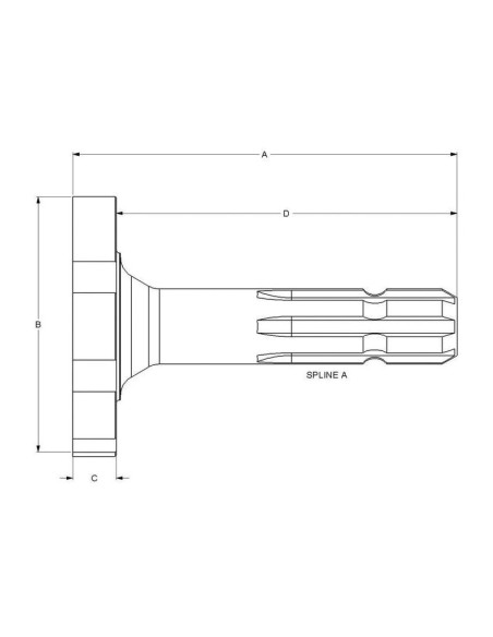 Eje de salida de PTO