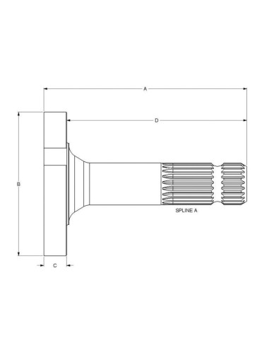 Eje de salida de PTO