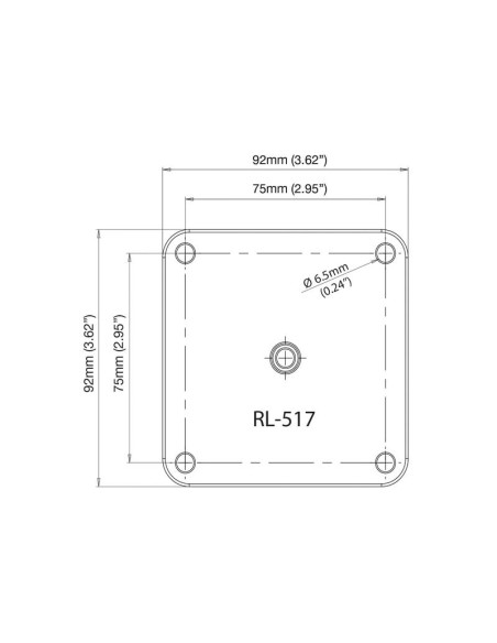 ROKK mini - 75mm Soporte superior cuadrado VESA