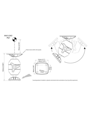 ROKK™ Midi Soporte de Plataforma Ajustable