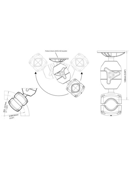 ROKK™ Midi Soporte en Carril Ajustable