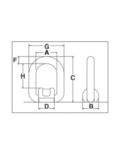 Eslabones giratorios para soldar S265 - SWL: 5.3T