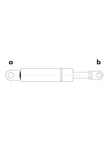 Amortiguador De Gas, Longitud total: 405mm