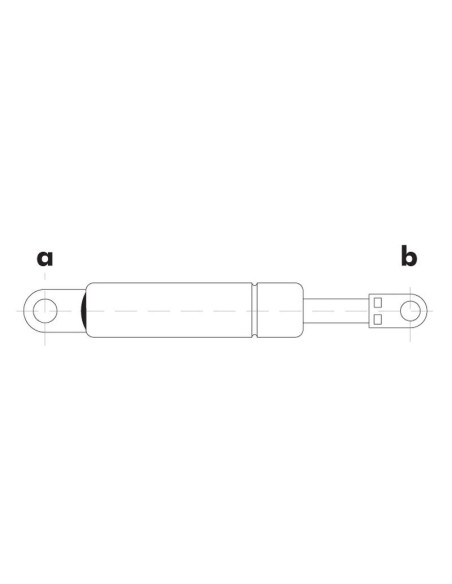 Amortiguador De Gas, Longitud total: 405mm