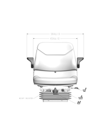 Asiento compacto de suspensión mecánica