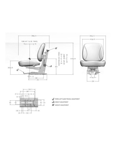 Asiento con Suspensión Mecánica