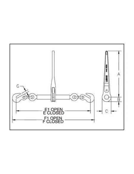 Tensor Lebus® - L140 R7, Ø de la cadena: 8-10mm